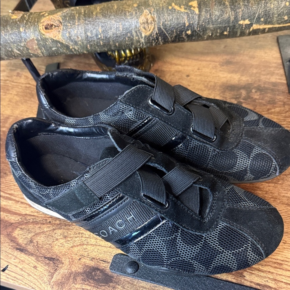 Coach Women's Black Mesh Sneakers - Picture 15 of 15